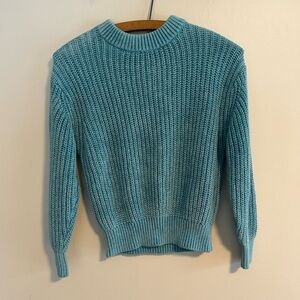 Wilfred for Aritzia Women's xs teal Blue knit pullover Sweater